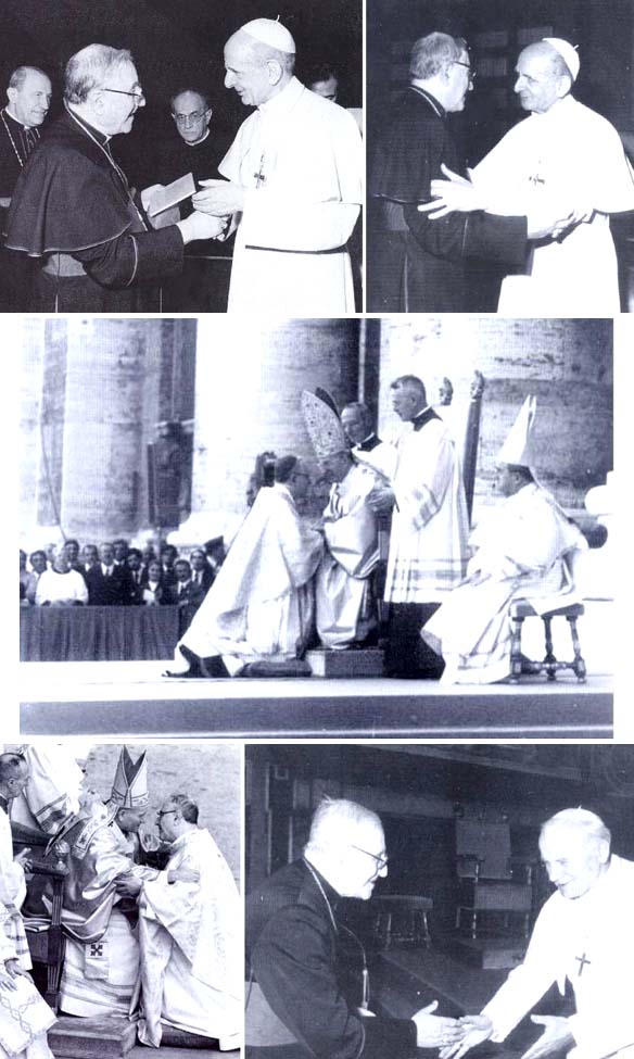 Cardinal Siri pledging allegiance to the Conciliar Popes